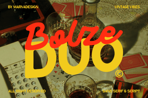 Bolze: A Bold Script & Sans Serif Font Duo for Crafters and Makers