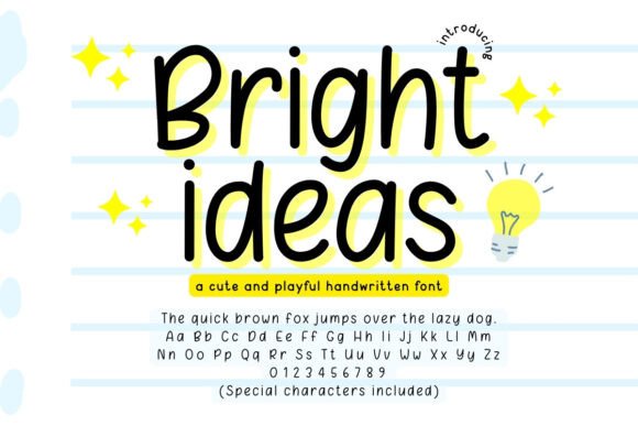 Bright Ideas: A Playful Handwriting Font for Makers and Creative Sellers