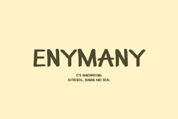 Enymany: A Handwritten Font That Feels Human in a Digital Campaign World