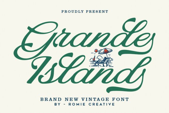 Grande Island: A Vintage Script Font for Editorial Design and Digital Publishing