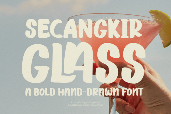 Secangkir Glass: A Bold Handwritten Font for Web Design Impact