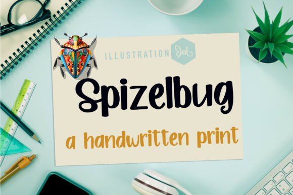 Spizelbug: A Bold Handwritten Font for Crafters and Product Designers
