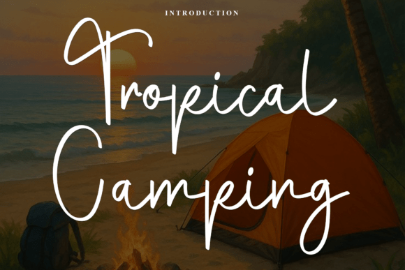 Tropical Camping: A Soft, Eye-Catching Script Font for Creative Branding